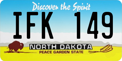 ND license plate IFK149