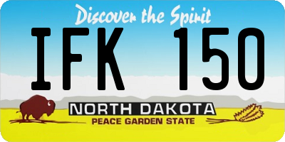 ND license plate IFK150