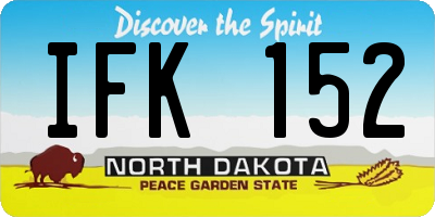 ND license plate IFK152
