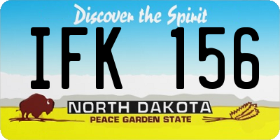 ND license plate IFK156