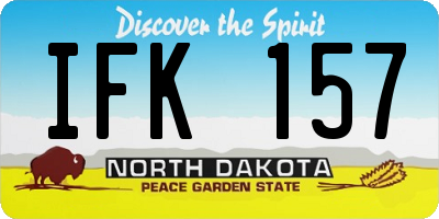 ND license plate IFK157