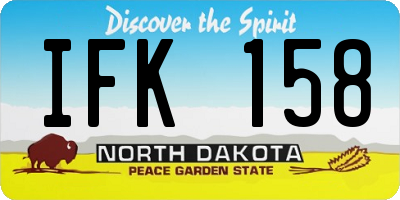 ND license plate IFK158