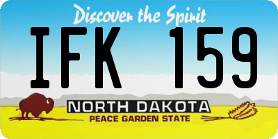 ND license plate IFK159