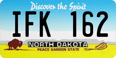 ND license plate IFK162
