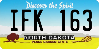 ND license plate IFK163