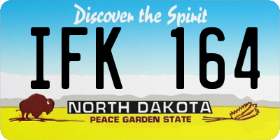 ND license plate IFK164