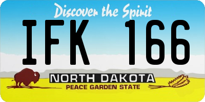 ND license plate IFK166