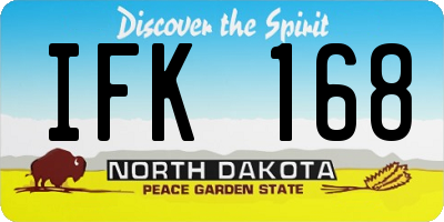 ND license plate IFK168