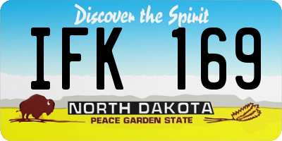 ND license plate IFK169