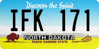 ND license plate IFK171
