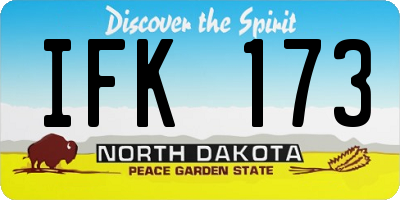ND license plate IFK173