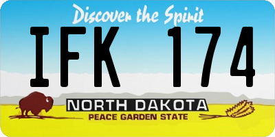 ND license plate IFK174