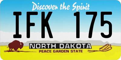 ND license plate IFK175