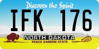 ND license plate IFK176