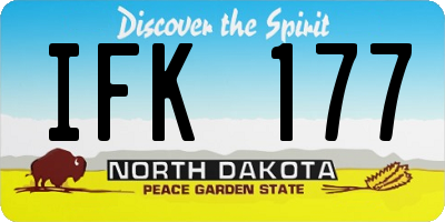 ND license plate IFK177