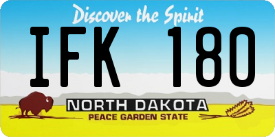 ND license plate IFK180