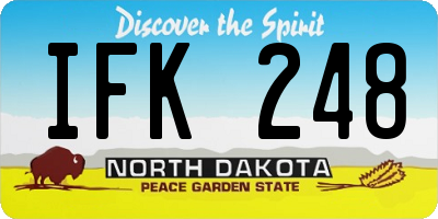 ND license plate IFK248