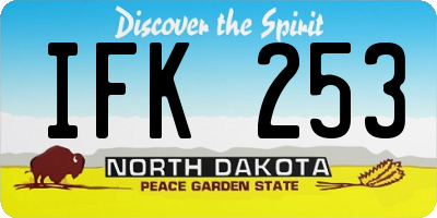 ND license plate IFK253