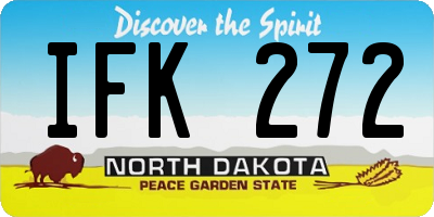 ND license plate IFK272
