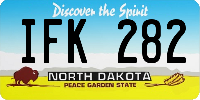 ND license plate IFK282