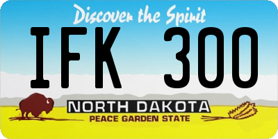 ND license plate IFK300