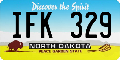 ND license plate IFK329