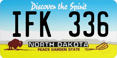 ND license plate IFK336