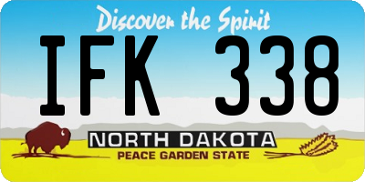 ND license plate IFK338