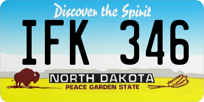 ND license plate IFK346