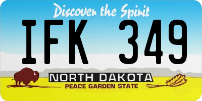 ND license plate IFK349