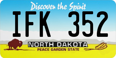 ND license plate IFK352