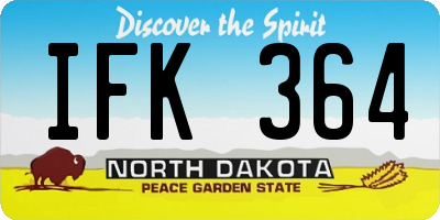 ND license plate IFK364