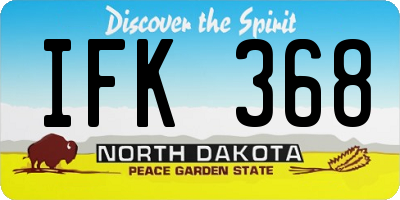 ND license plate IFK368