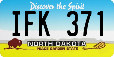 ND license plate IFK371