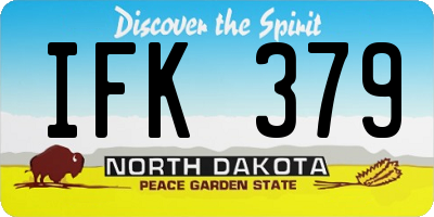ND license plate IFK379