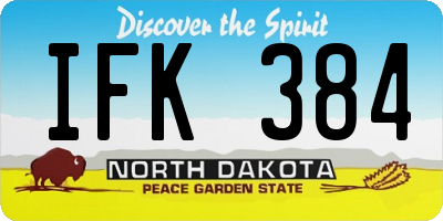 ND license plate IFK384