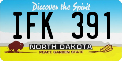 ND license plate IFK391