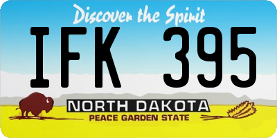 ND license plate IFK395