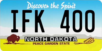 ND license plate IFK400
