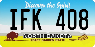 ND license plate IFK408