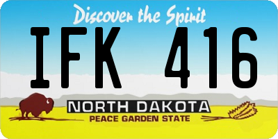 ND license plate IFK416