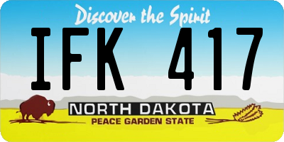 ND license plate IFK417