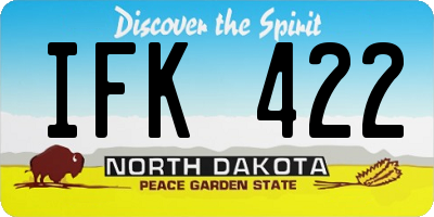 ND license plate IFK422