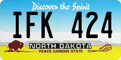 ND license plate IFK424