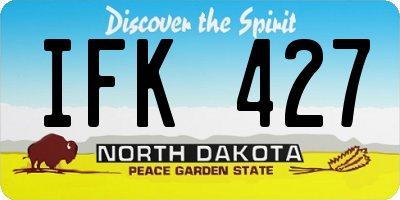 ND license plate IFK427
