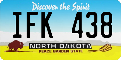 ND license plate IFK438