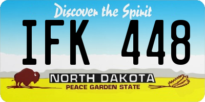 ND license plate IFK448