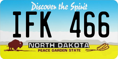 ND license plate IFK466