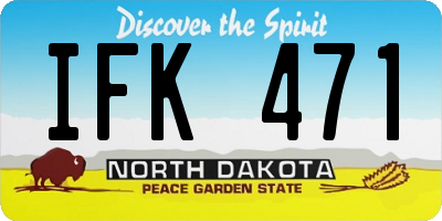 ND license plate IFK471