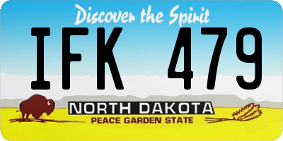 ND license plate IFK479